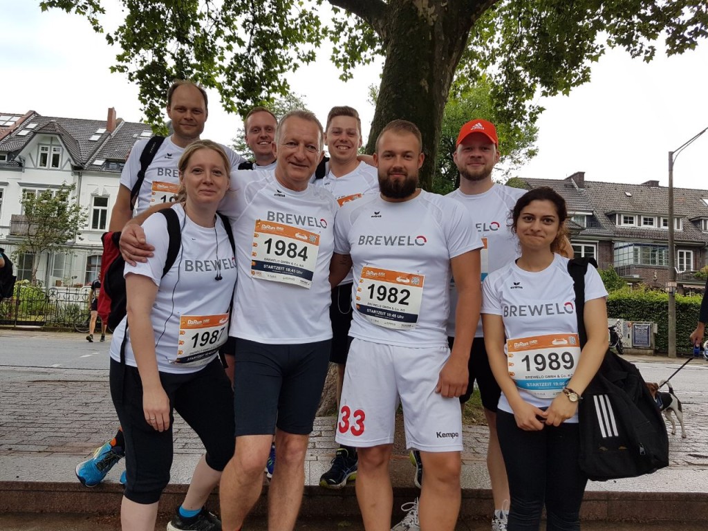 Für die BREWELO am Start: Kerstin Ziegler, Biljana Selimovic, Daniel Gérard, Jörg Leyens, Michael Neumann, Kevin Rustmann und Philip Schröder